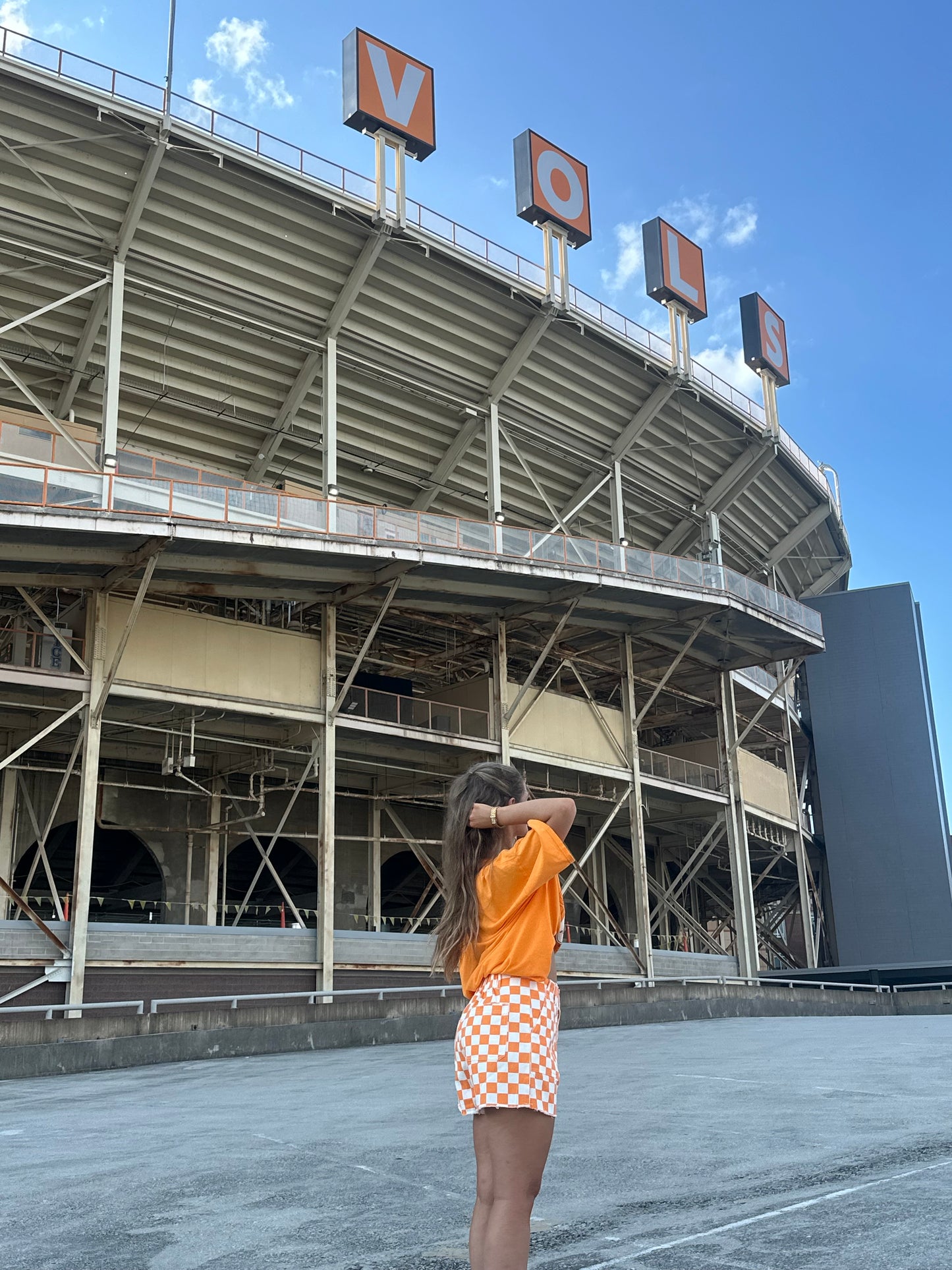 Checkerd Neyland Denim Shorts