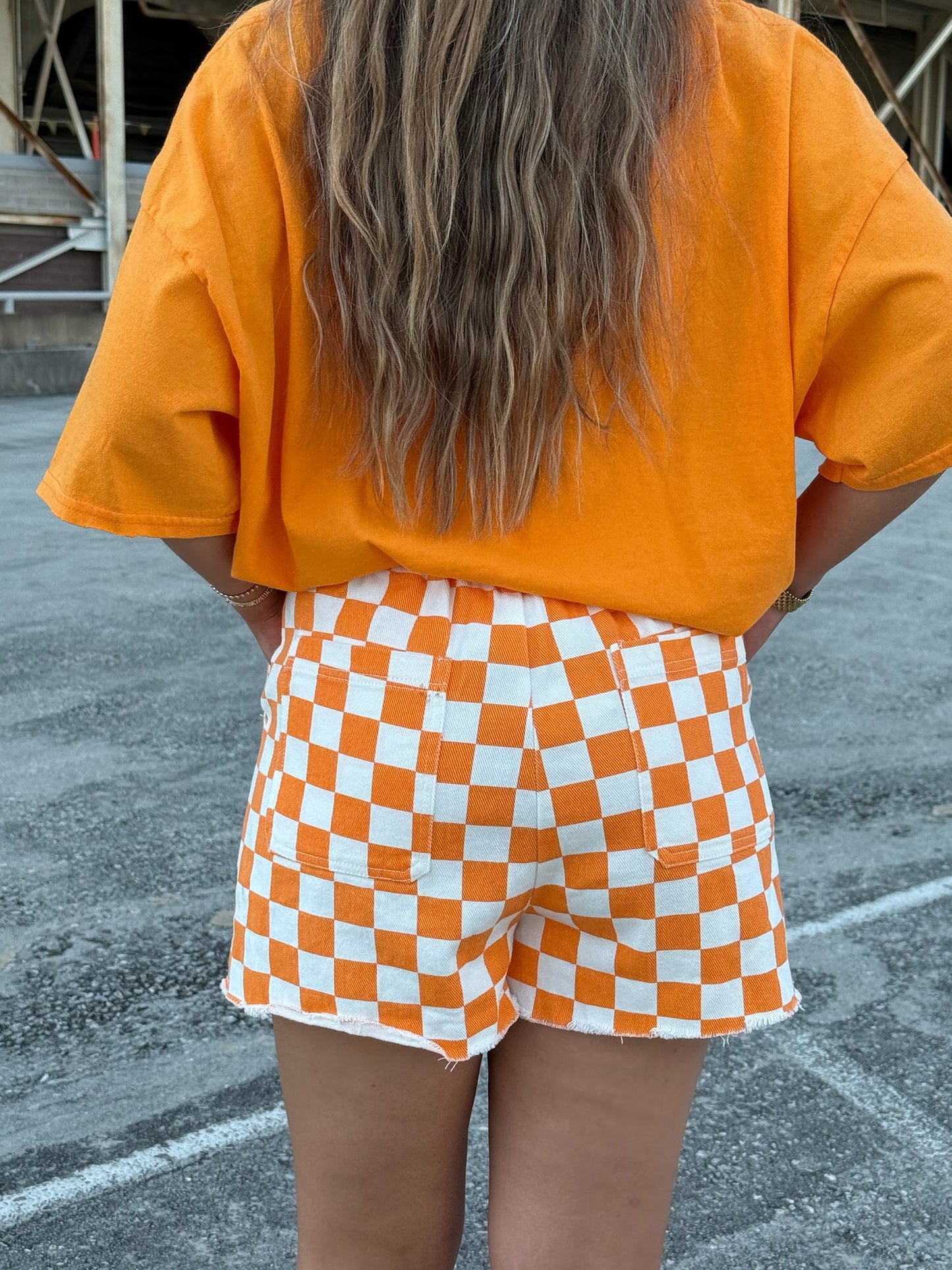 Checkerd Neyland Denim Shorts