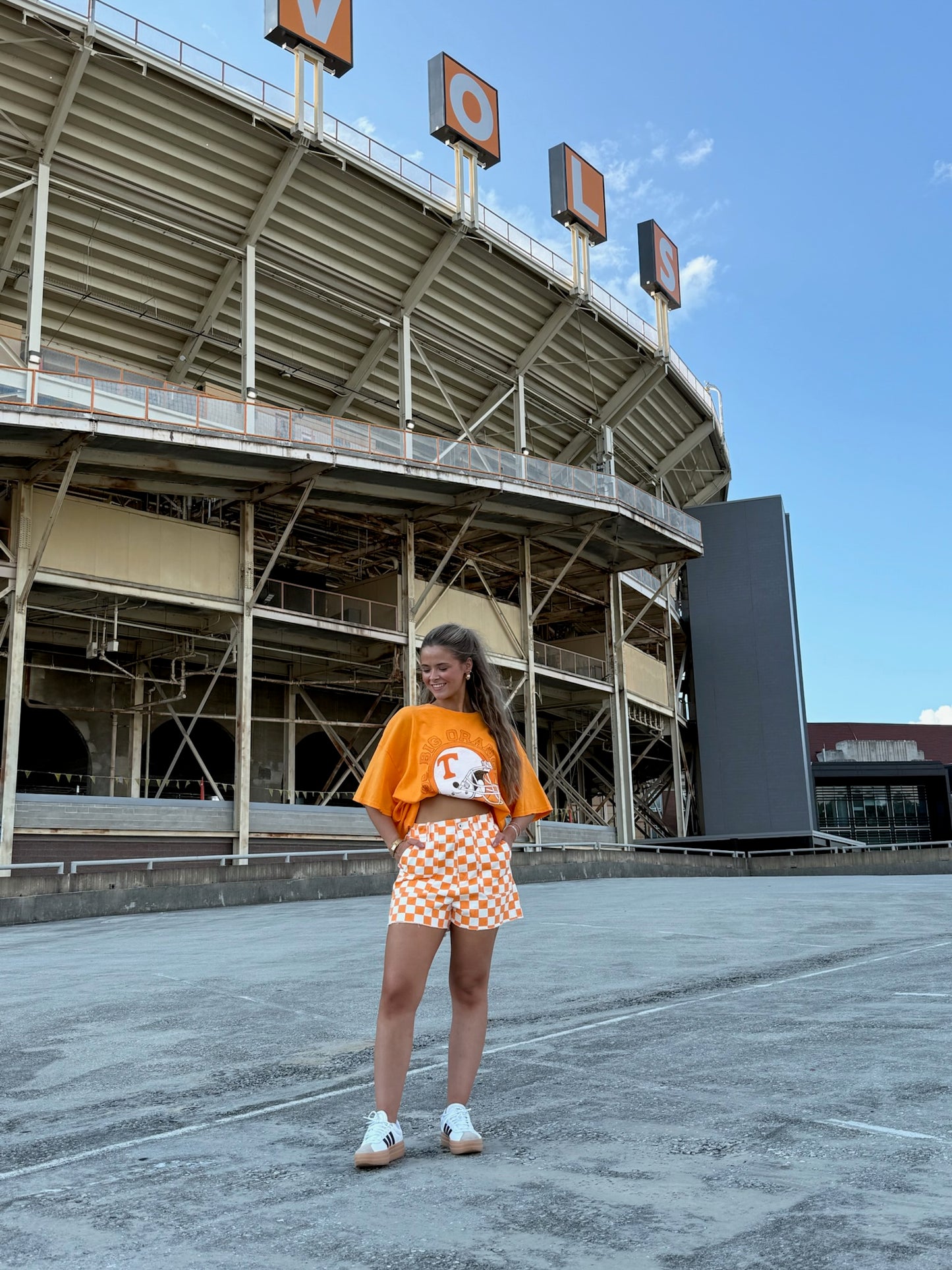 Checkerd Neyland Denim Shorts