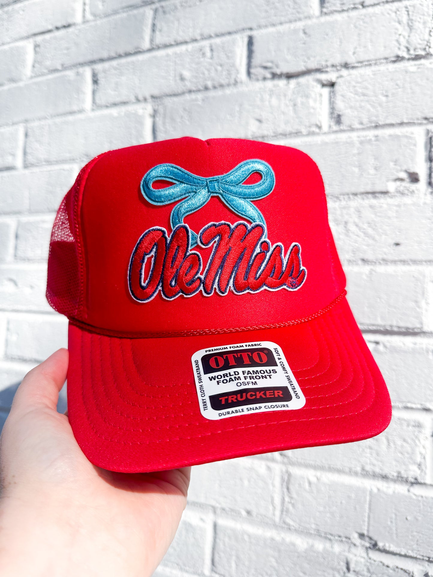 Ole Miss Red Bow Trucker