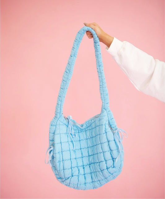 Powder Blue Puffer Purse