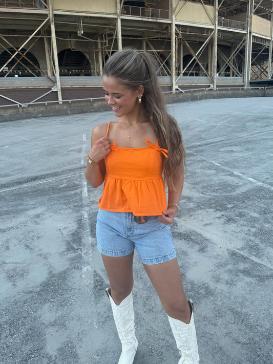 Smokey’s Sweetheart Bow Denim Tank
