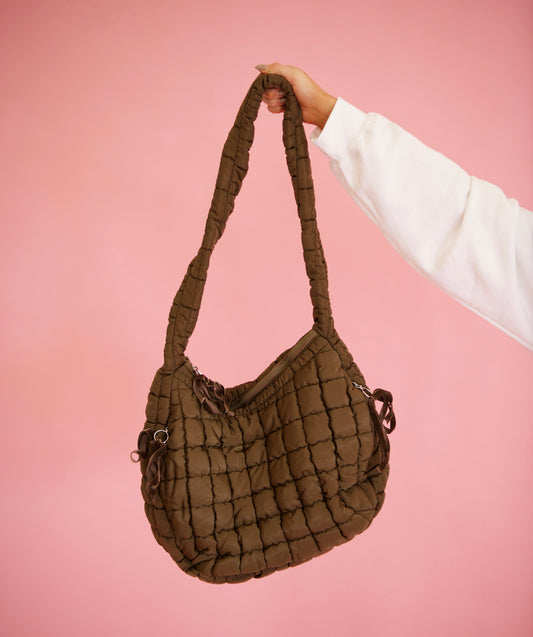 Chocolate Puffer Purse