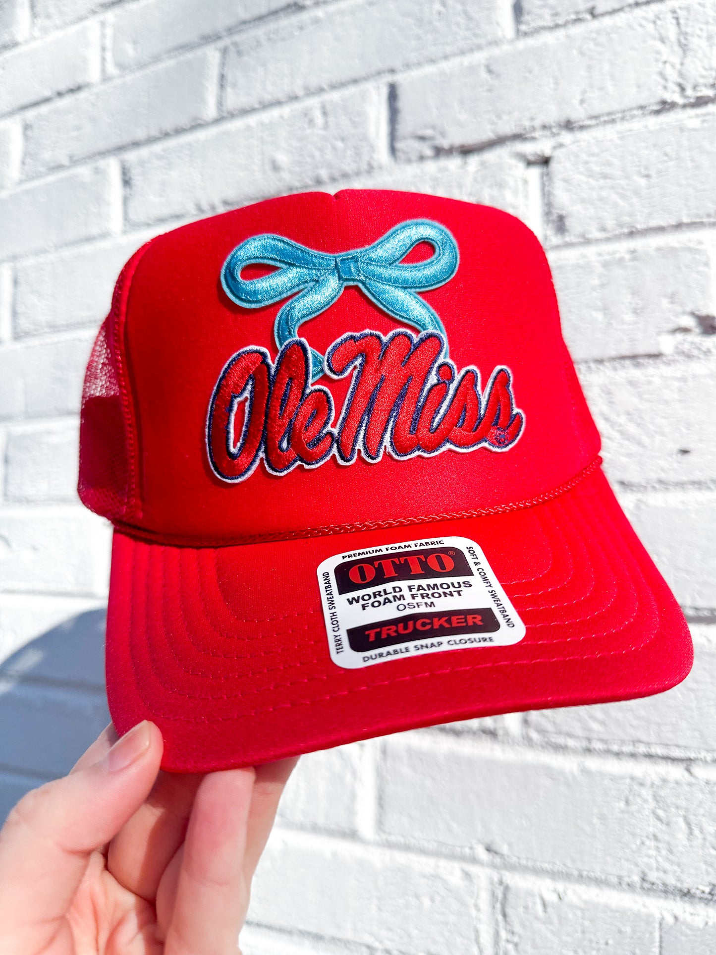 Ole Miss Red Bow Trucker