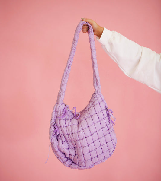 Lilac Puffer Purse