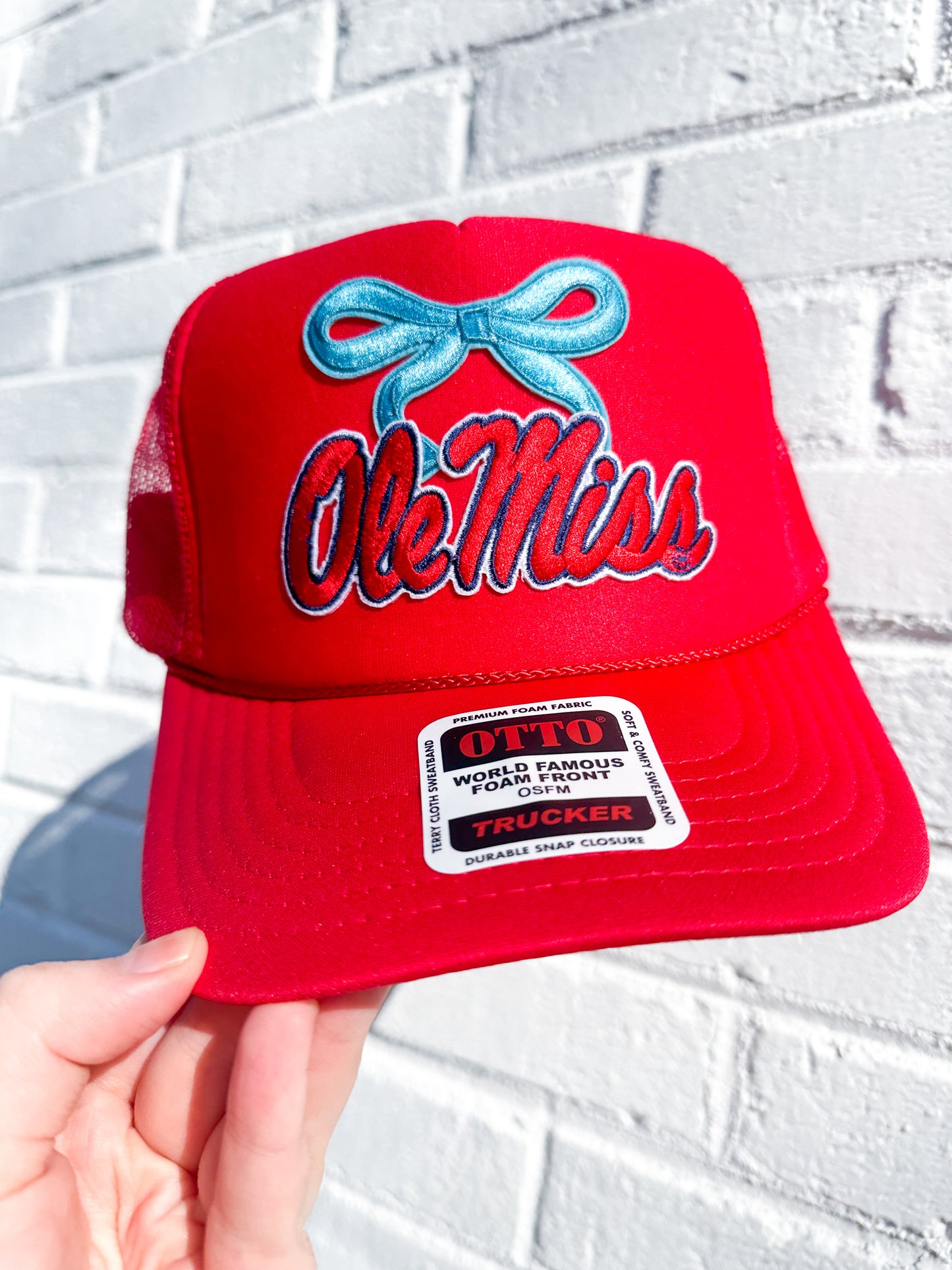 Ole Miss Red Bow Trucker